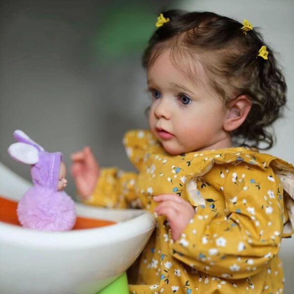 vinyle Reborn Dolls 55 cm, realistische Neugeborenenpuppe aus Vinyl und weicher Baumwolle