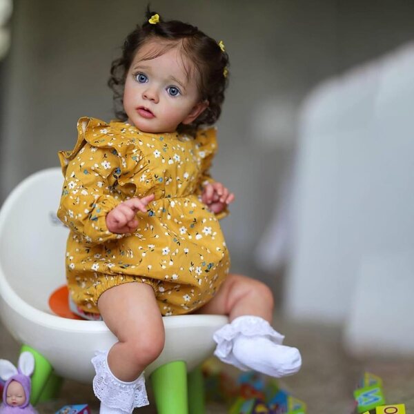 vinyle Reborn Dolls 55 cm, realistische Neugeborenenpuppe aus Vinyl und weicher Baumwolle