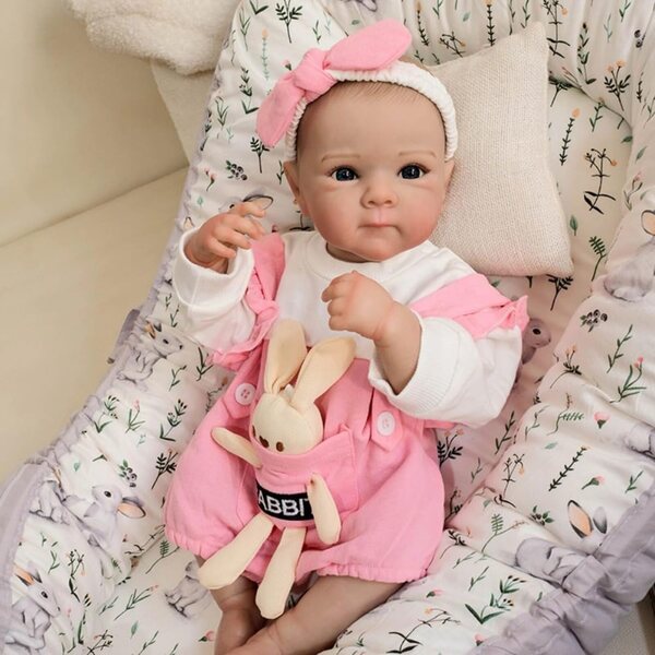Lonian Reborn Baby 17 Zoll mit weichem Körper und Fütterungsset im Lieferumfang enthalten