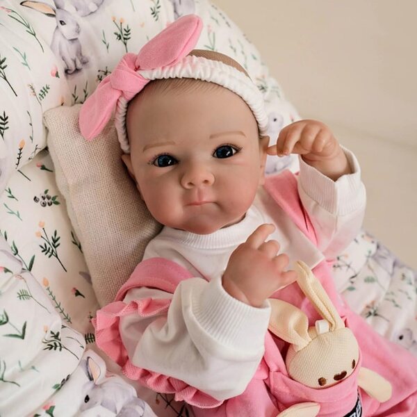 Lonian Reborn Baby 17 Pollici con Corpo Morbido e Kit di Alimentazione Inclusi