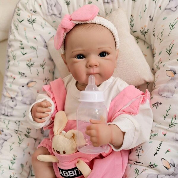 Lonian Reborn Baby 17 Pollici con Corpo Morbido e Kit di Alimentazione Inclusi