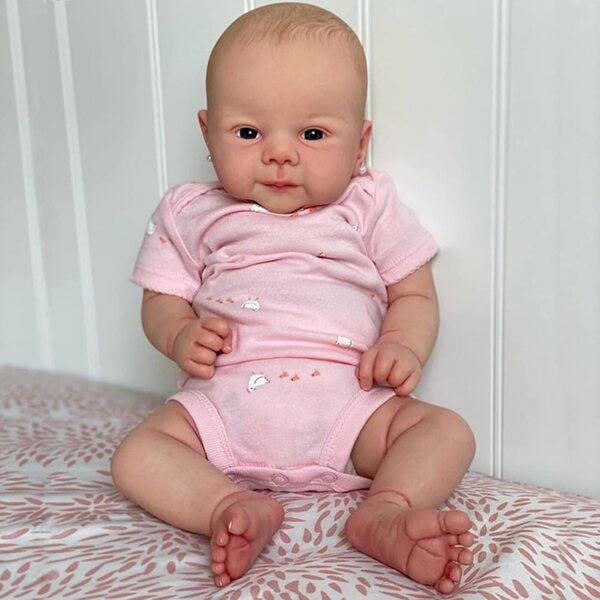 Lonian Reborn Dolls 45 cm – Realistische Puppe mit weichem Stoffkörper und Zubehör