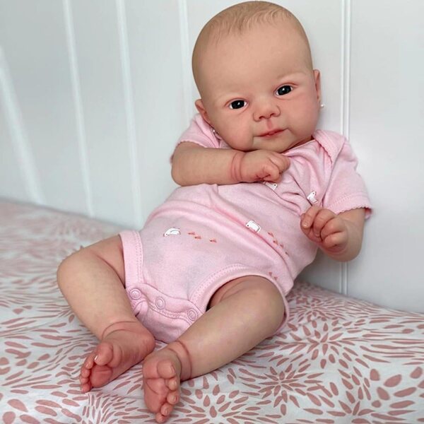 Lonian Reborn Dolls 45 cm – Realistische Puppe mit weichem Stoffkörper und Zubehör