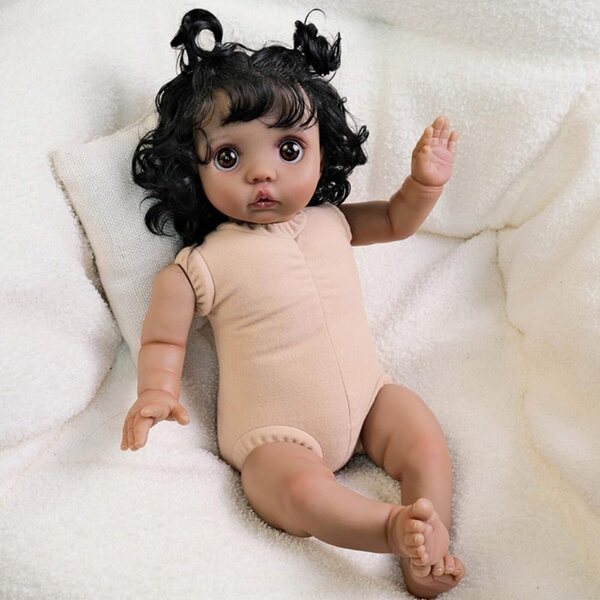 Lonian Reborn-Neugeborenenpuppe 40 cm aus realistischem Silikon mit weichem Baumwollkörper