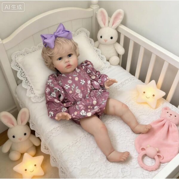 Lonian Reborn realistische pop 60 cm Soft Touch met accessoires en handgeschilderd gezicht