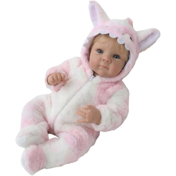 Lonian Reborn Puppe 45 cm mit geflochtenen Haaren und weichem Baumwollkörper
