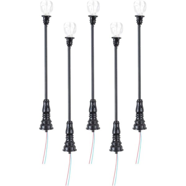 Vaguelly 87 Mini-Gartenlampen für Puppenhäuser mit LED im Maßstab 1:87
