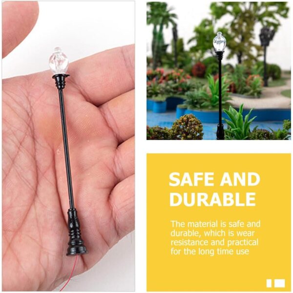 Vaguelly 87 Mini-Gartenlampen für Puppenhäuser mit LED im Maßstab 1:87