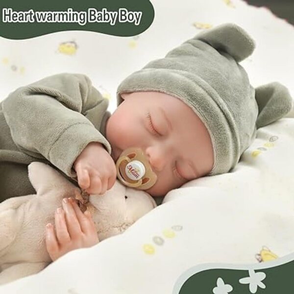 Lonian Babyspeelgoed 42 cm realistisch Reborn met wasbaar siliconen lijfje