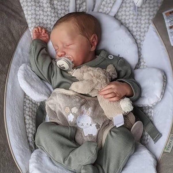 Lonian Babyspeelgoed 42 cm realistisch Reborn met wasbaar siliconen lijfje