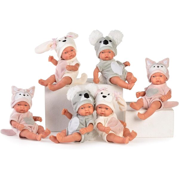 Pitu Antonio Juan Babypuppe 26 cm im realistischen Tierkostüm für Kinder ab 2 Jahren
