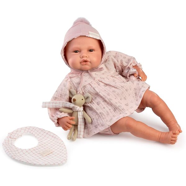 Antonio Juan Reborn Baby Love: Realistische Puppe mit zartrosa Stoffaccessoires