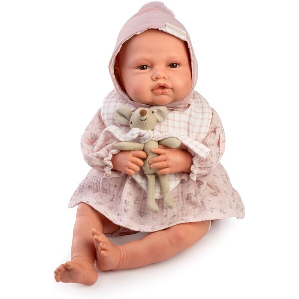 Antonio Juan Reborn Baby Love: Realistische Puppe mit zartrosa Stoffaccessoires