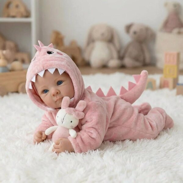 Lonian Dolls 17 Zoll realistische Neugeborenenpuppe für Mädchen mit Zubehör