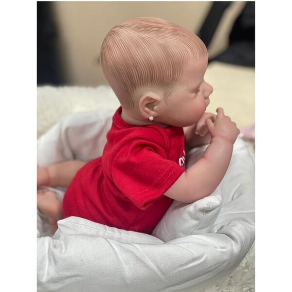 Lonian Reborn Puppe 50 cm realistische pasgeboren baby in zachte siliconen en stof - ideaal cadeau voor kinderen