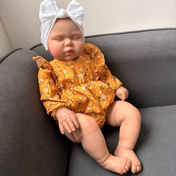 Lonian Reborn Baby 60 cm realistische Neugeborenenpuppe aus weichem Vinyl mit Kleidung und Zubehör