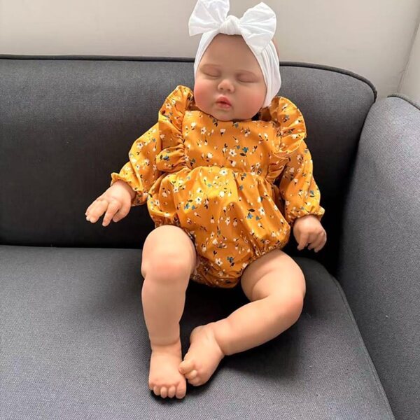 Lonian Reborn Baby 60 cm realistische Neugeborenenpuppe aus weichem Vinyl mit Kleidung und Zubehör