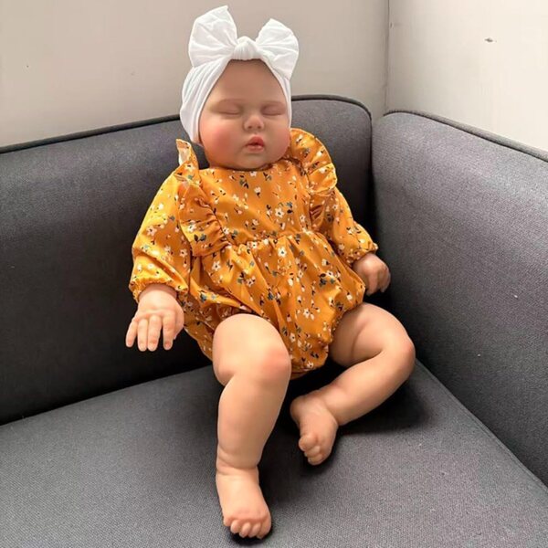 Lonian Reborn Baby 60 cm realistische Neugeborenenpuppe aus weichem Vinyl mit Kleidung und Zubehör