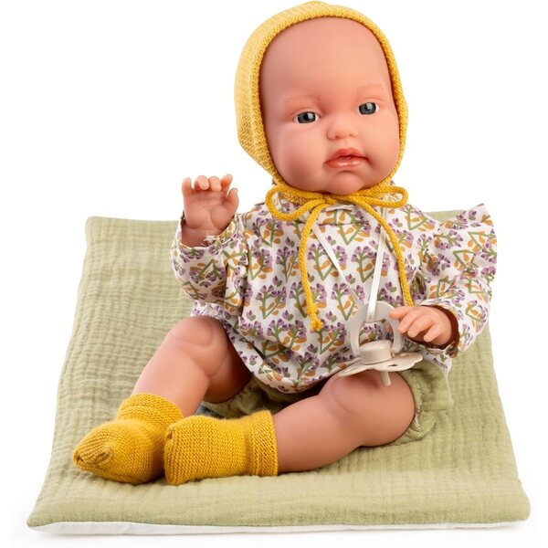 Toneta, 34 cm große Neugeborenenpuppe mit flexiblem Körper und buntem Popurit-Kissen