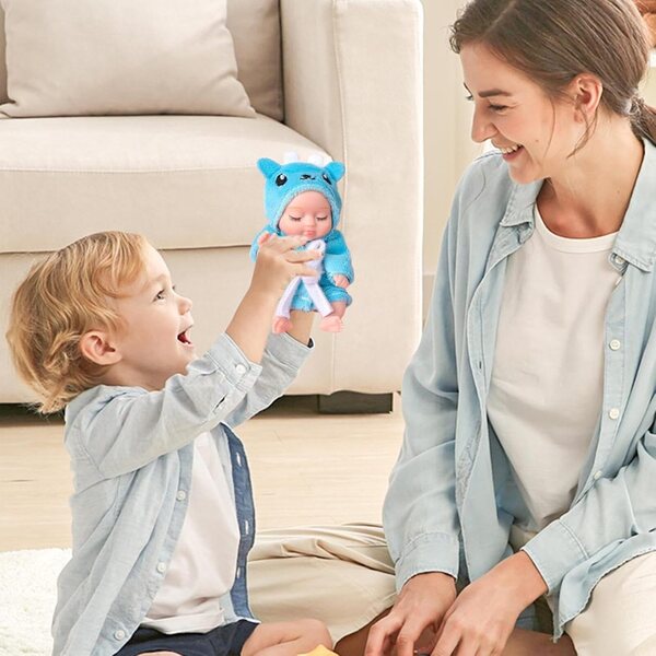 Realistische Puppe für Kinder mit beweglichen Gliedmaßen, weich und klein, ab 3 Jahren
