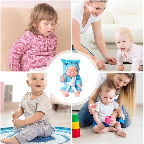 Realistische Puppe für Kinder mit beweglichen Gliedmaßen, weich und klein, ab 3 Jahren