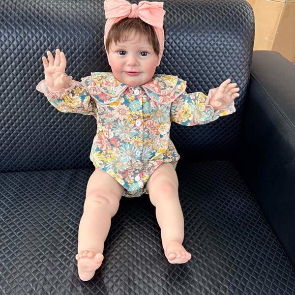 Lonian Reborn Doll 66 cm zacht en realistisch met complete accessoires voor kinderen