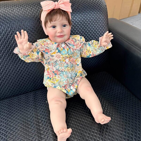 Lonian Reborn Doll 66 cm zacht en realistisch met complete accessoires voor kinderen
