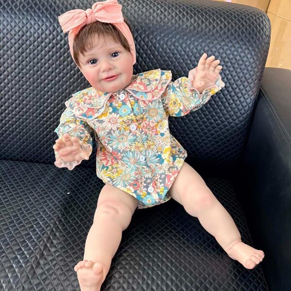Lonian Reborn Doll 66 cm zacht en realistisch met complete accessoires voor kinderen