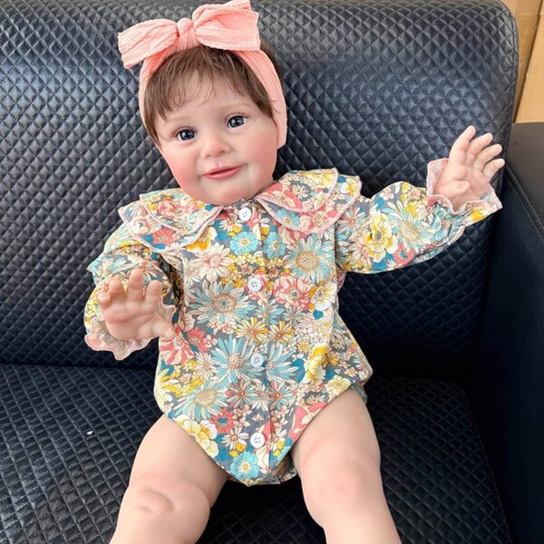 Lonian Reborn Doll 66 cm zacht en realistisch met complete accessoires voor kinderen