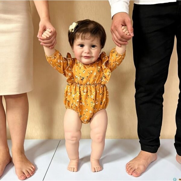 Lonian Pupa Newborn Reborn 66 cm in siliconen met realistisch krullend haar