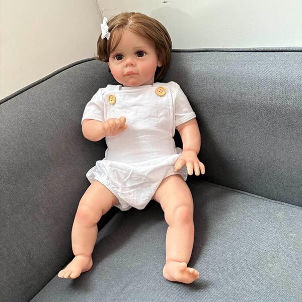 Lonian Reborn 24 Zoll realistische Neugeborene Puppe mit weichem Körper aus Baumwolle