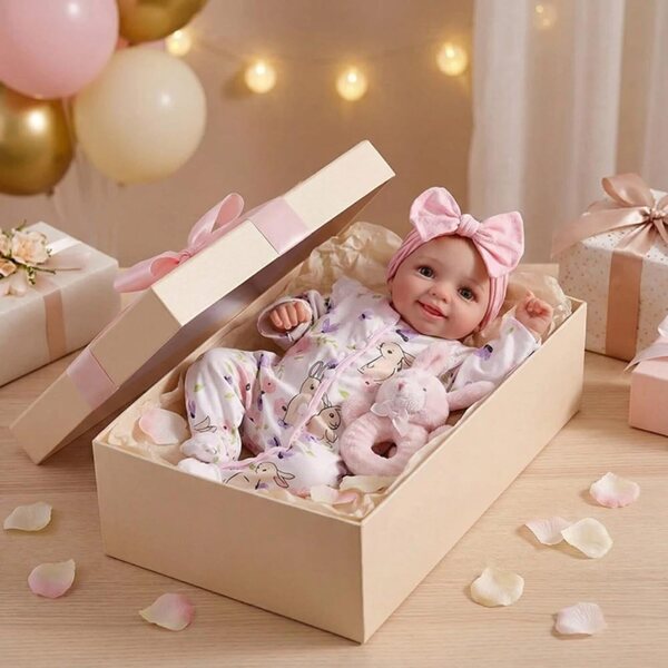 Bambola Reborn Lonian 43 cm Neonata realistica con accessori