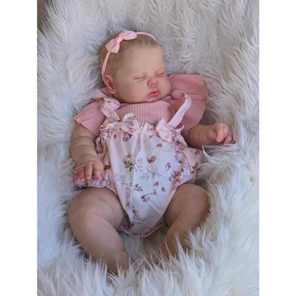 Lonian Reborn pup 60 cm zacht en realistisch met katoenen lijfje en accessoires inbegrepen