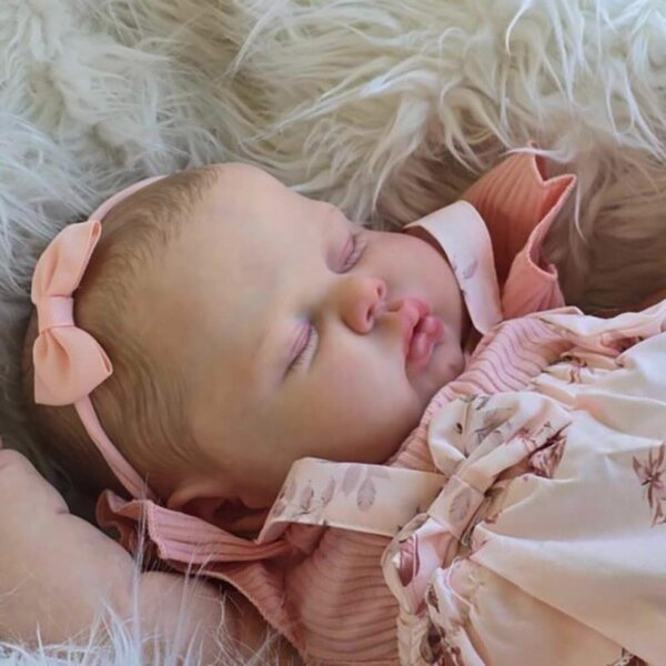 Lonian Reborn pup 60 cm zacht en realistisch met katoenen lijfje en accessoires inbegrepen