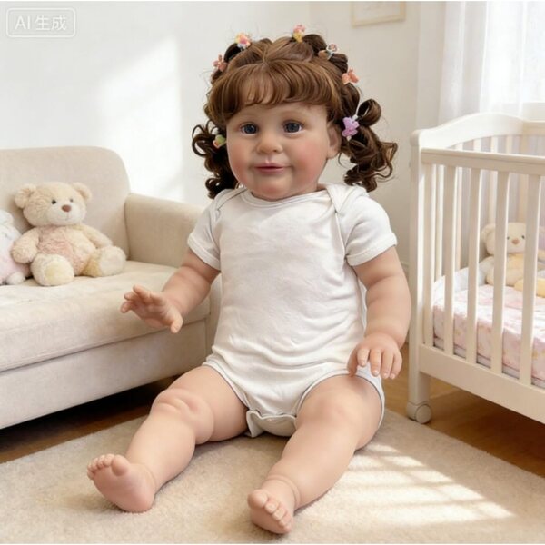 Lonian Bambola Reborn 66 cm Realistica in Silicone, Abbigliamento e Accessori Inclusi