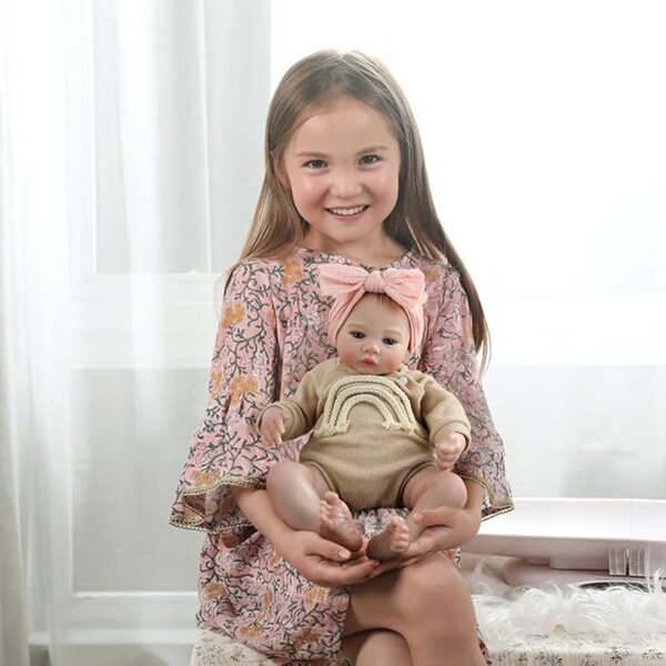 Lonian Reborn Baby Bambola Realistica 45 cm con Corpo Morbido in Cotone Pesato