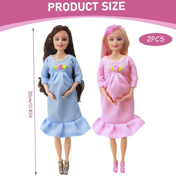 Realistische Schwangerschaftspuppe 30 cm mit Zubehör für Kinder – Lernspiel