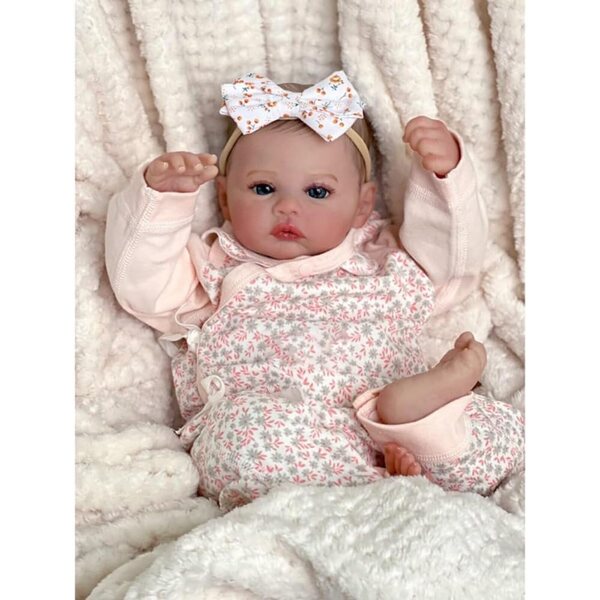 Lonian Reborn Baby 45 cm – Realistische Neugeborenenpuppe mit weichem Baumwollkörper und Zubehör