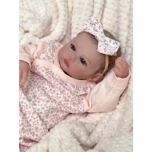 Lonian Reborn Baby 45 cm – Realistische Neugeborenenpuppe mit weichem Baumwollkörper und Zubehör