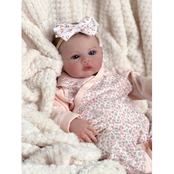 Lonian Reborn Baby 45 cm – Realistische Neugeborenenpuppe mit weichem Baumwollkörper und Zubehör