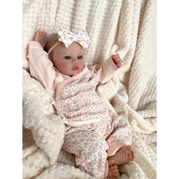 Lonian Reborn Baby 45 cm – Realistische Neugeborenenpuppe mit weichem Baumwollkörper und Zubehör