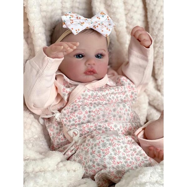 Lonian Reborn Baby 45 cm – Realistische Neugeborenenpuppe mit weichem Baumwollkörper und Zubehör