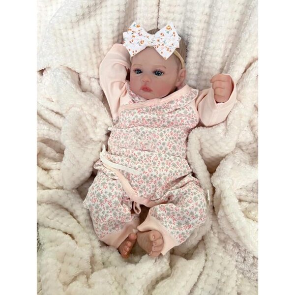 Lonian Reborn Baby 45 cm – Realistische Neugeborenenpuppe mit weichem Baumwollkörper und Zubehör