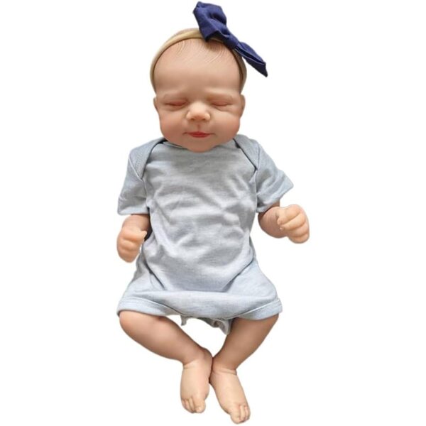 Peluche nouveau-né Reborn Lonian 45 cm avec corps en tissu et accessoires inclus