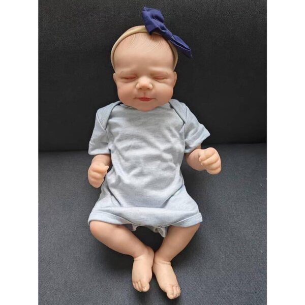 Peluche nouveau-né Reborn Lonian 45 cm avec corps en tissu et accessoires inclus