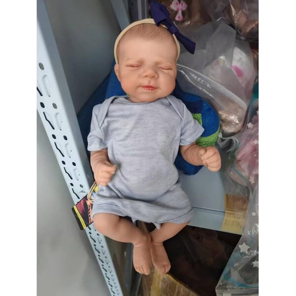 Peluche nouveau-né Reborn Lonian 45 cm avec corps en tissu et accessoires inclus