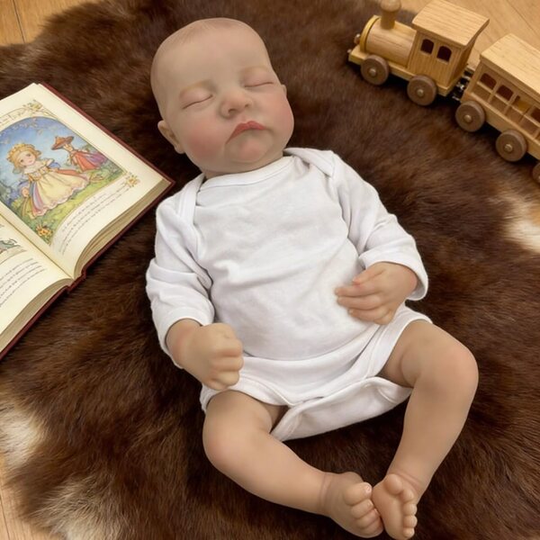 Lonian Reborn Dolls 42cm - Handgemaakte pop met slaapogen en babykleertjes