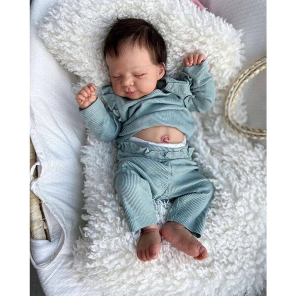 Lonian herboren siliconen pop 48 cm realistisch babymeisje met complete accessoires