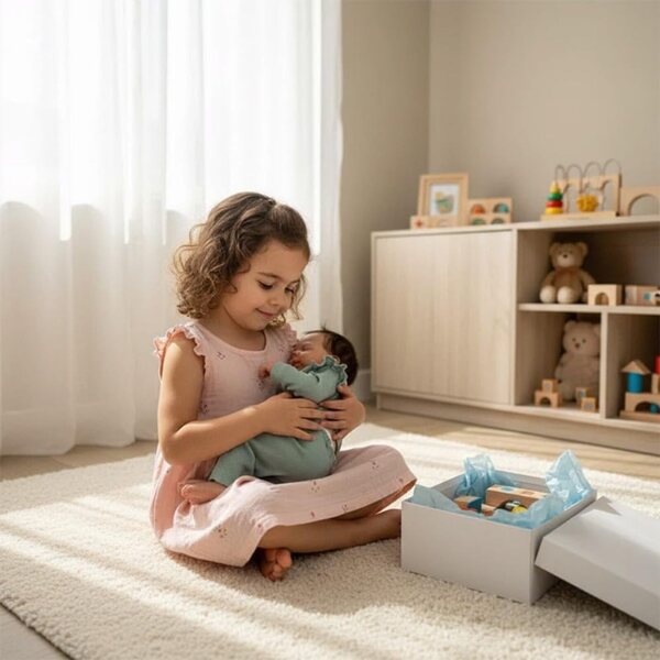 Lonian Bambola Reborn Silicone 48CM Bambina Realistica con Accessori Completi
