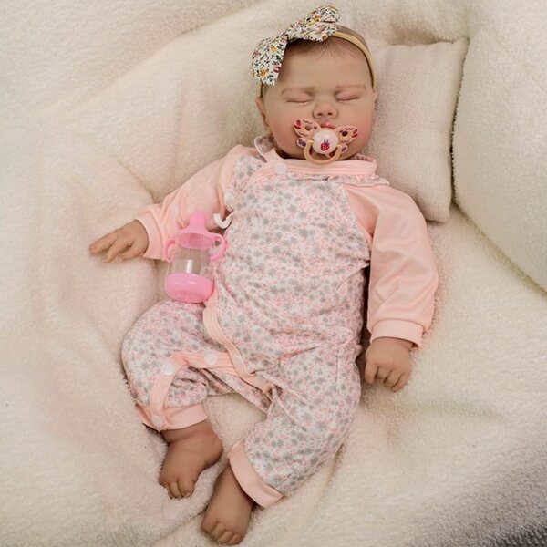 Lonian Reborn Dolls 18'' - Levensechte pasgeboren pop met zacht lichaam en accessoires